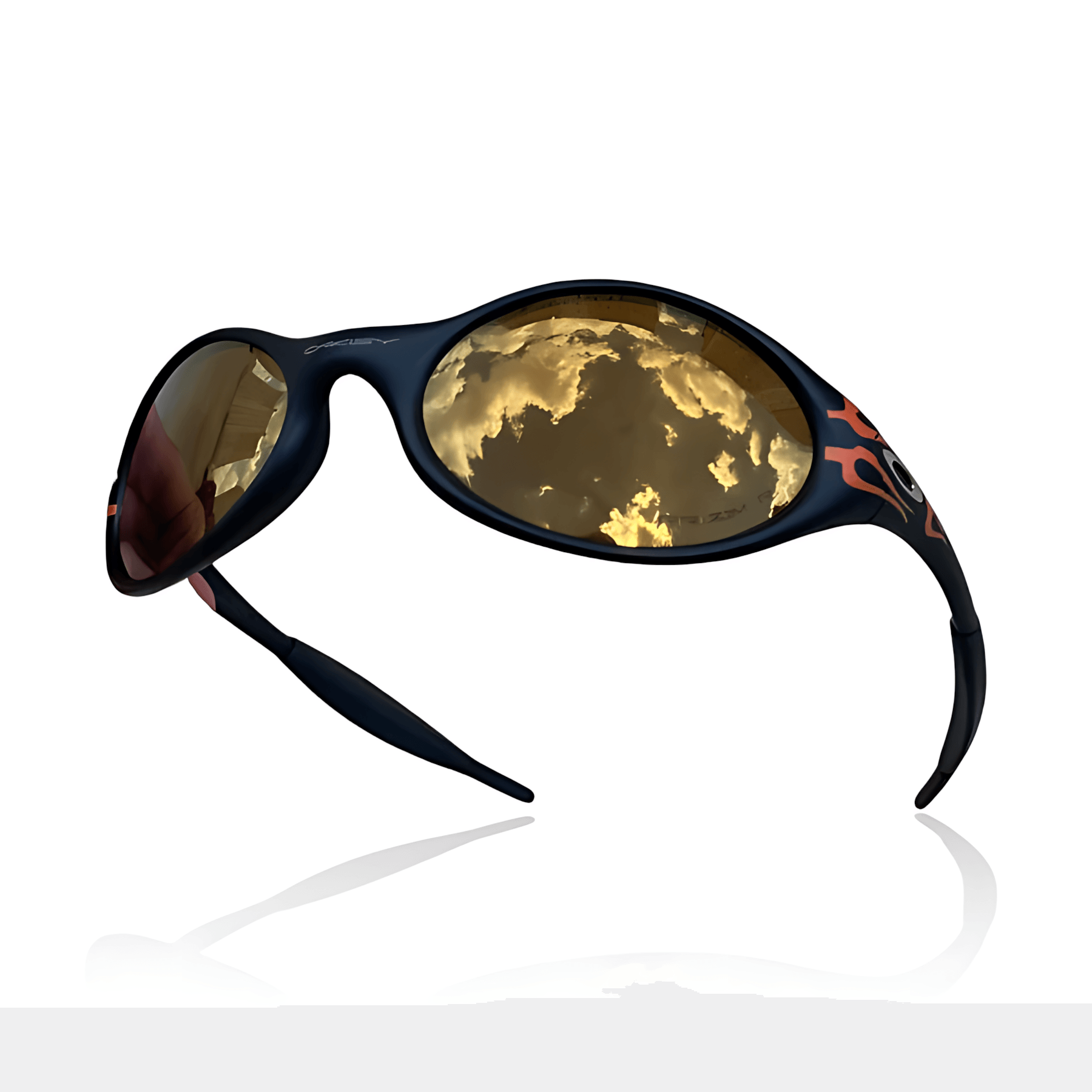 Eye Jacket Flame — Preta Lente Gold Café