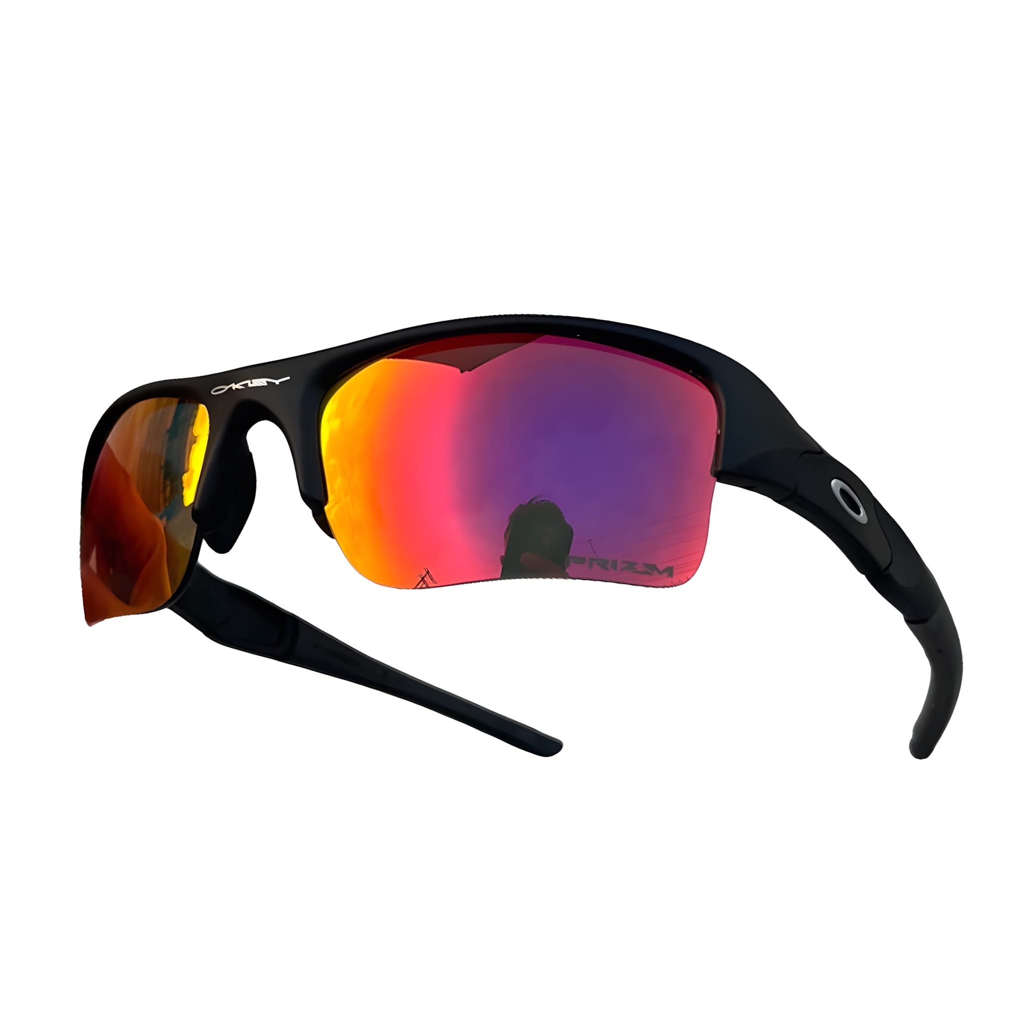 Flak 1.0 Preta Lentes Dark Ruby