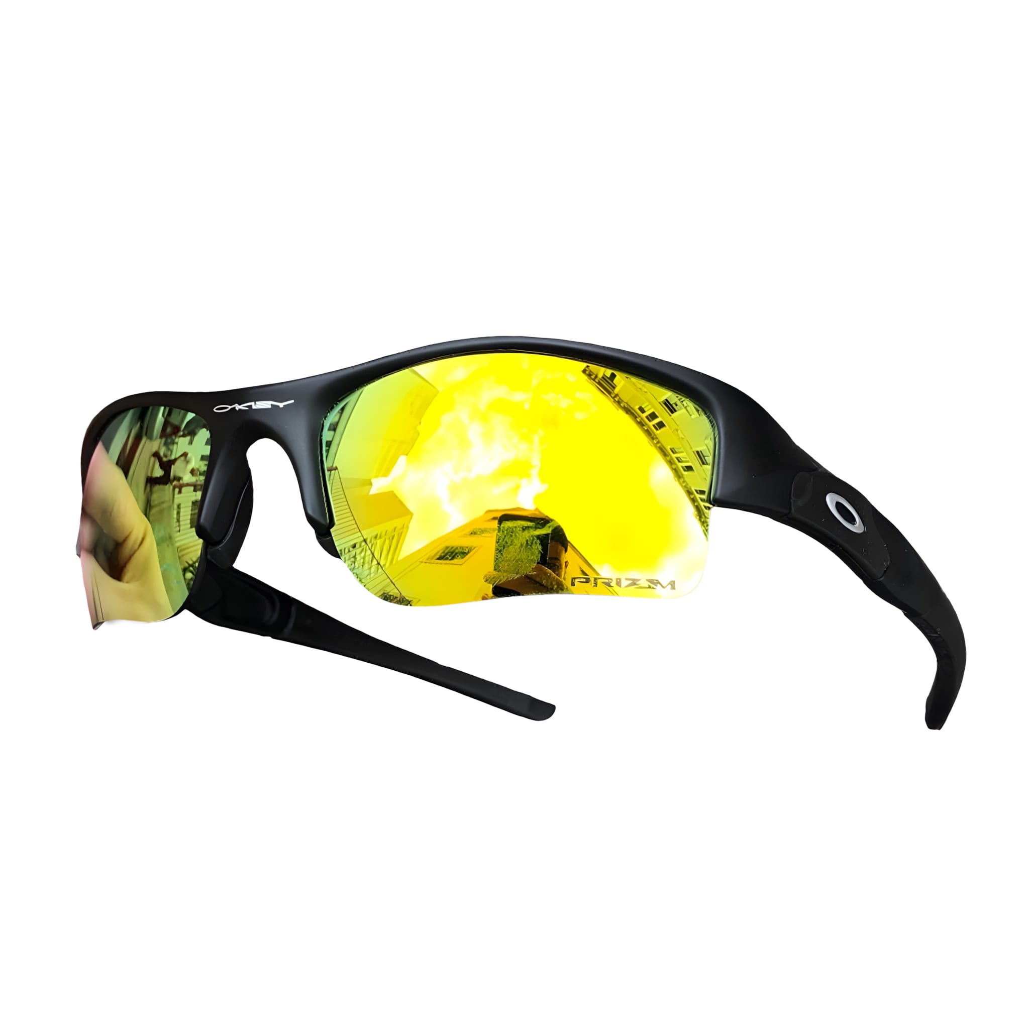 Flak 1.0 Preta Lentes Gold