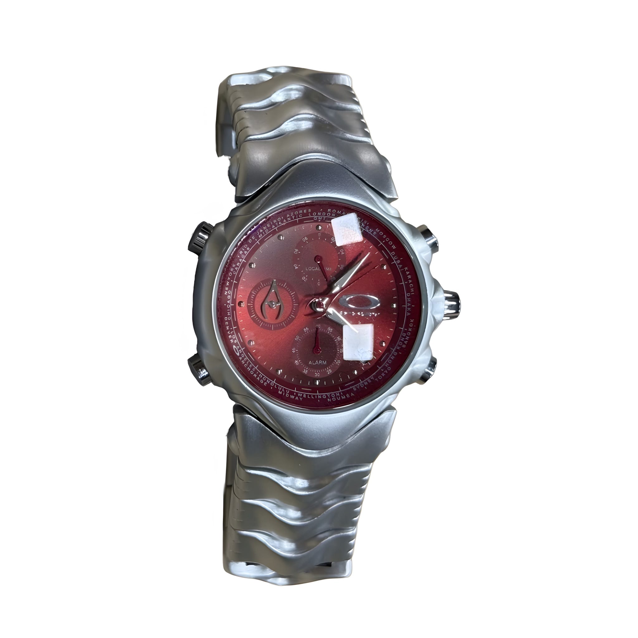 Relógio GMT Fundo Vermelho